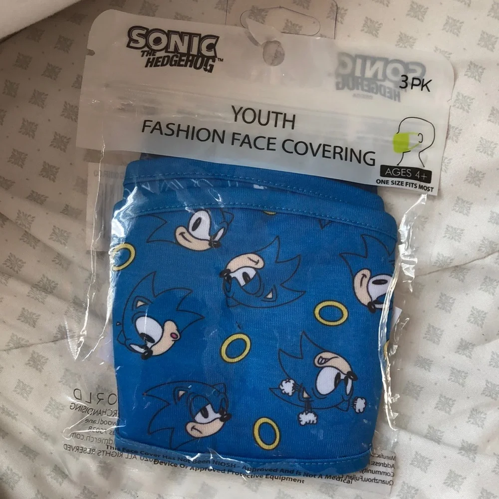 NEW Sonic the Hedgehog Face Masks